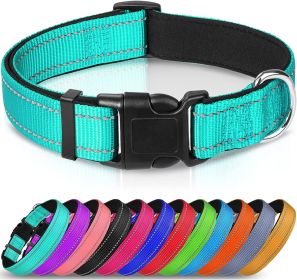 Reflective Dog Collar; Soft Neoprene Padded Breathable Nylon Pet Collar Adjustable for Medium Dogs (Color: Orange, size: Medium (Pack of 1))