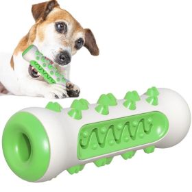 Dog Squeaky Toys for Aggressive Chewers, Tough Toothbrush Dog Chew Toy, Nearly Indestructible Rubber Toys for Pet Training, Teeth Cleaning (Color: Green)